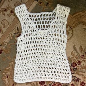 White Asymmetrical Cropped Tank Top